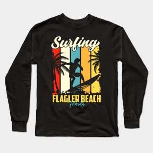 Surfing | Flagler Beach, Florida Long Sleeve T-Shirt